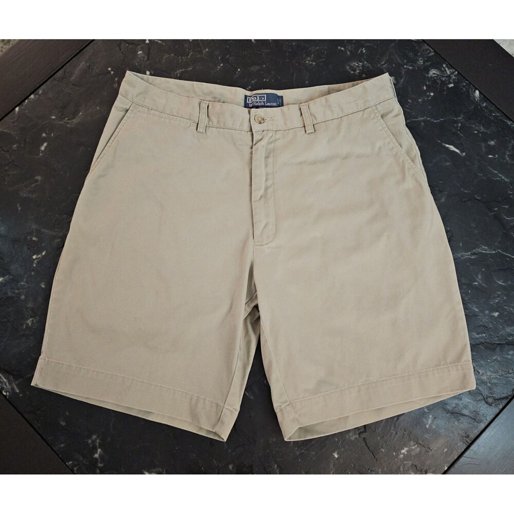 Vintage Polo Ralph Lauren Prospect Classic Fit Chino Shorts Mens 35 Beige Khaki